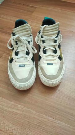 Sepatu Lining 001 unblock white green orange