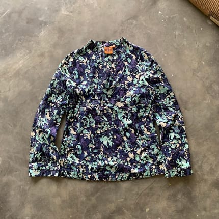 2000s Tory Burch Floral Cotton Tunic Blouse