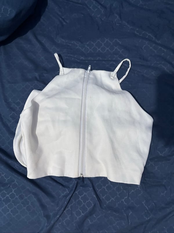 halter top tank top white crop, foto 3