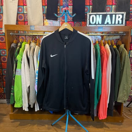 Nike Dri-Fit Embroided Swoosh Black Tracktop Jacket