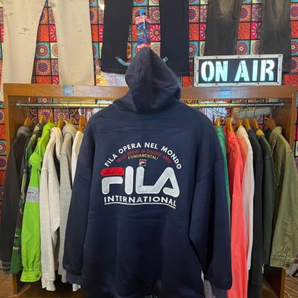 90s FILA International Embroidered ‘Opera Nel Mondo’ Hoodie