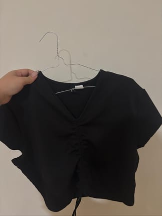 crop top h&m black