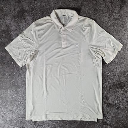 Lululemon  Logo Appliqued Recycled Pique Golf Polo Shirt Whi