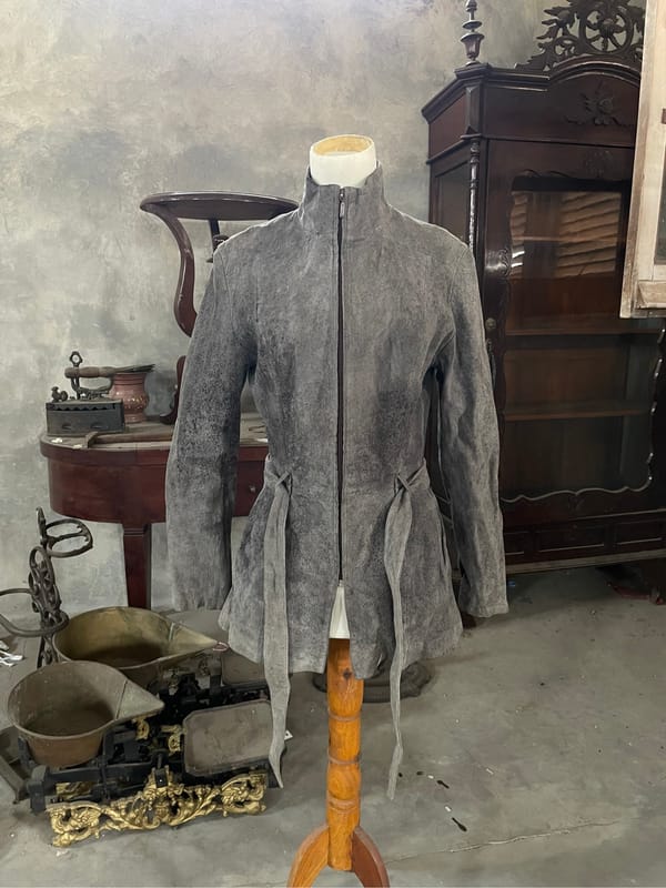 Y2k Grunge Emo Goth Vkei MC Coat Leather Belted Jacket, foto 2