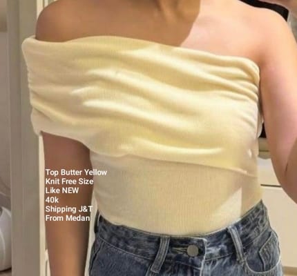 Atasan Butter Yellow Sabrina Knit