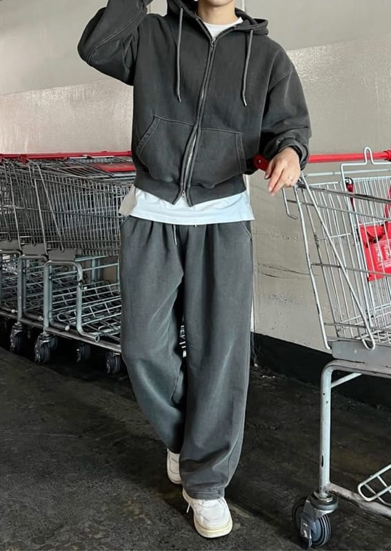 Hoodie double zipper boxy fit, foto 4