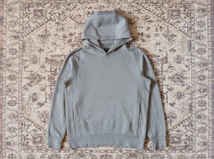 Hoodie Uniqlo Abu Sage Polos Kupluk - Bahan Tebal