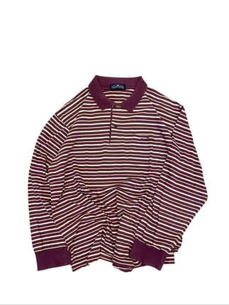 BONFI ENTURE STRIPE POLO RUGBY BOXY LONGSLEEVE