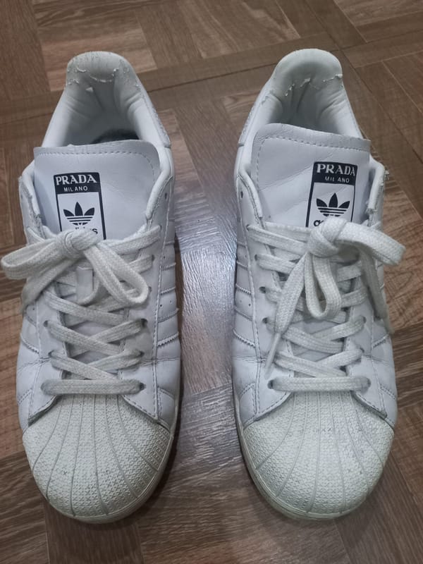 Authentic Preloved PRADA x ADIDAS SUPERSTAR (FW6680), foto 2