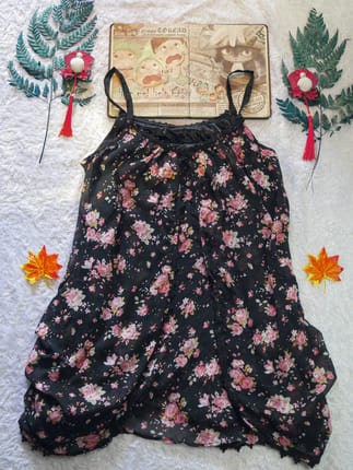 Tanktop Dress AxesFemme Bunga Shabby Kawai Coquette