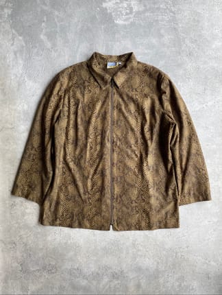 Vintage THEA 42 Plus Snakeskin Jacket Size L