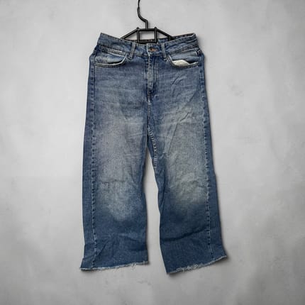 Zara straight cullote kulot denim jeans