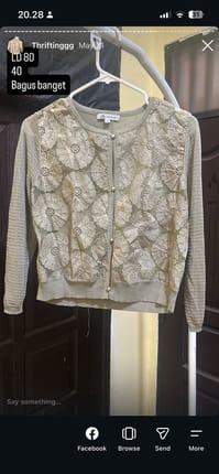 Cardigan motif bunga