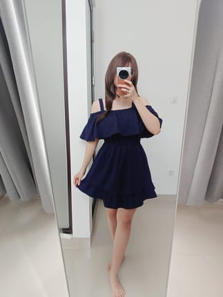 Navy Sabrina Dress