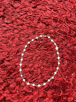 claraa plus sign white necklace