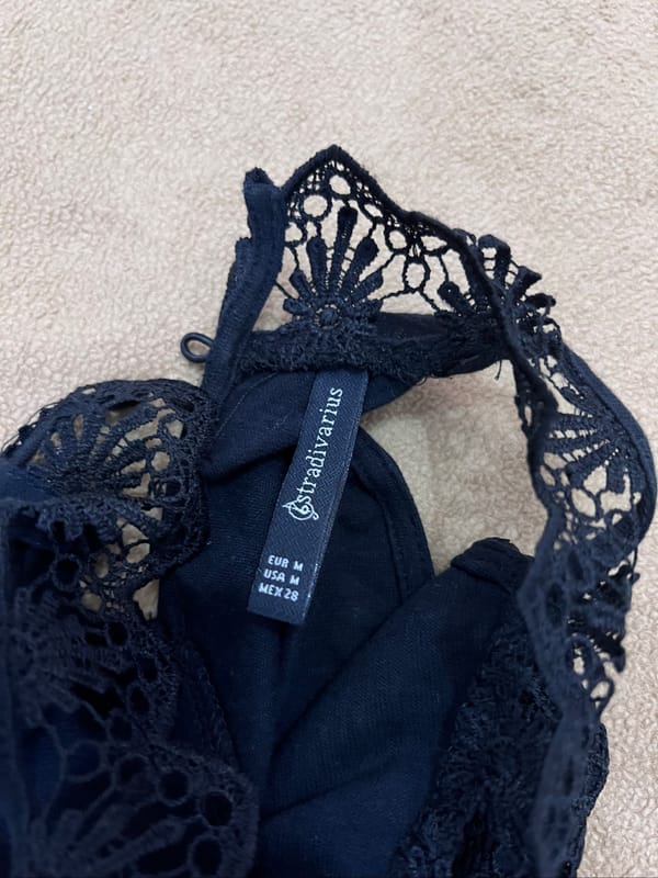 Stradivarius Black Lace Top, foto 3
