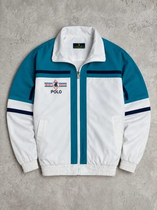The fox polo club windbreaker colorblock jacket