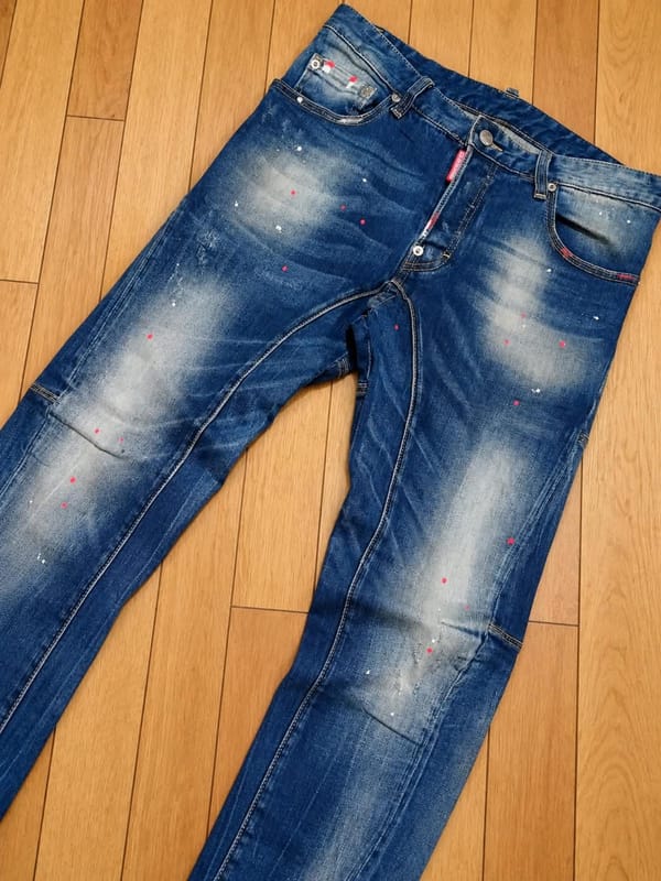 Celana jeans dsquared2 washed slim atraight second original, foto 3