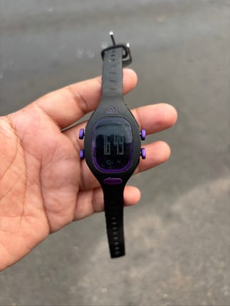 ADIDAS ADP3092 DIGITAL WATCH BLACK PURPLE VINTAGE 100M