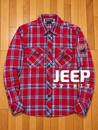 kemeja flanell shirt jeep second original