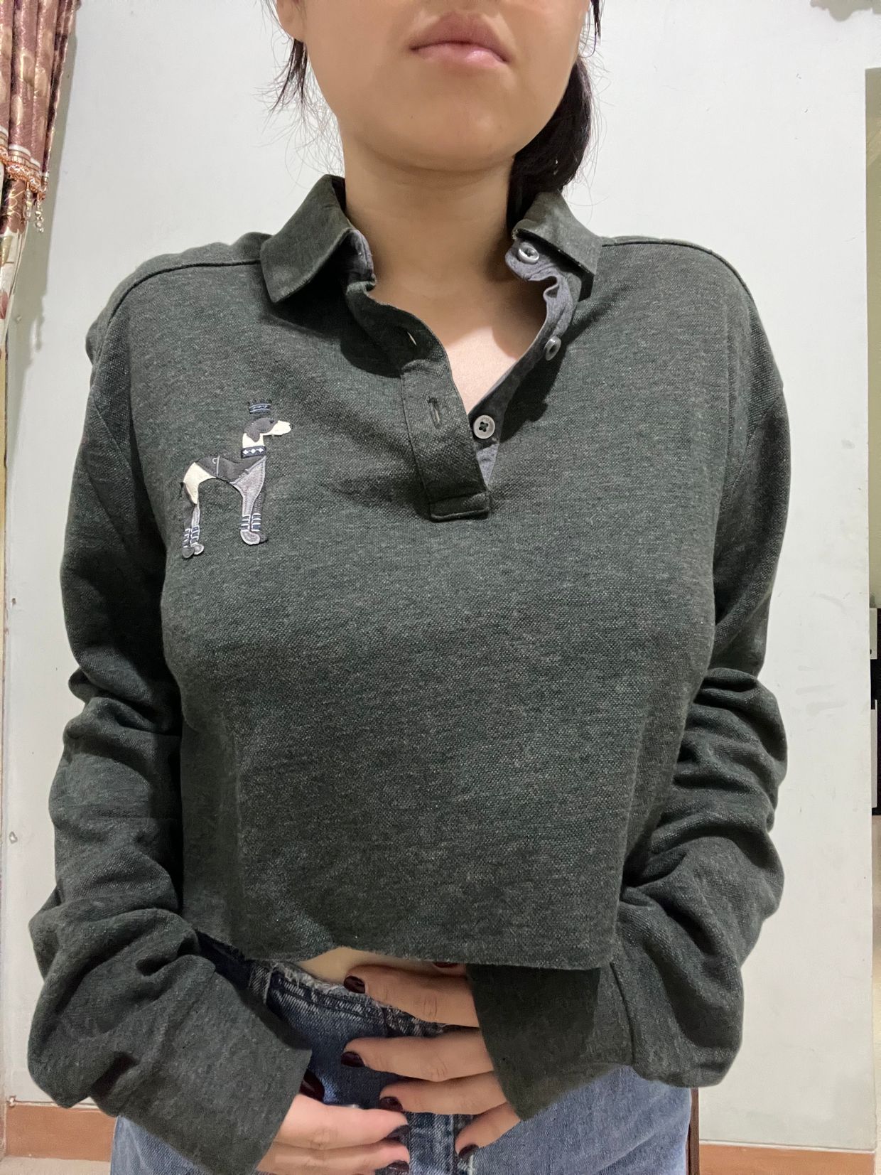 Casual Crop top Wanita gray, foto 4