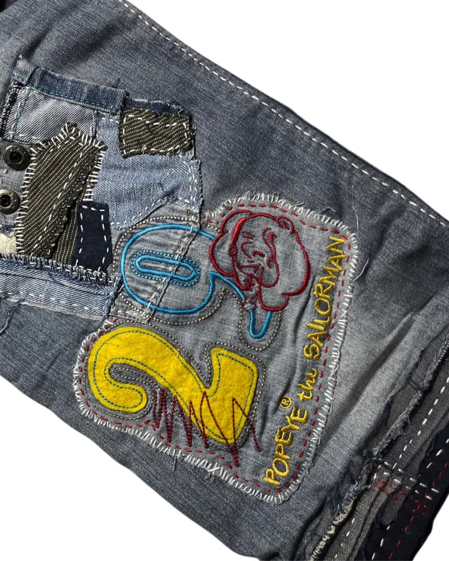 Y2K HARAJUKU - PATCHWORK BORO SASHIKO (CUSTOM), foto 9