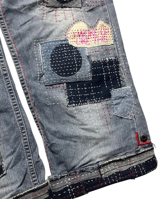 Y2K HARAJUKU - PATCHWORK BORO SASHIKO (CUSTOM), foto 5