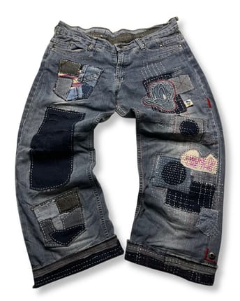 Y2K HARAJUKU - PATCHWORK BORO SASHIKO (CUSTOM)