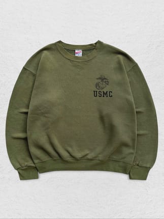 VINTAGE USA SOFFE USMC MARINES CREWNECK SWEATSHIRT