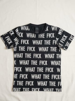 Kaos Streetwear FVCK-ID Full Print What The Fvck Black