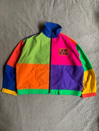 Vintage 90s Jams World Muticolor block Surfing Nylon Jacket