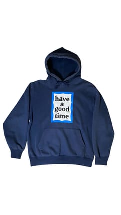 Have A Go*d Time Big Blue Frame Hoodie Navy