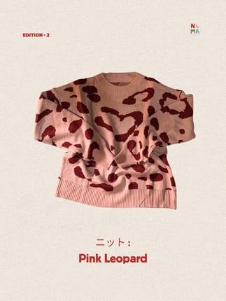 sweater knit leopard pink