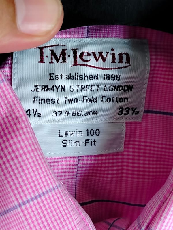 kemeja slim TM LEWIN SIZE M pria, foto 5