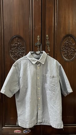 Executive Denim Striped Shirt