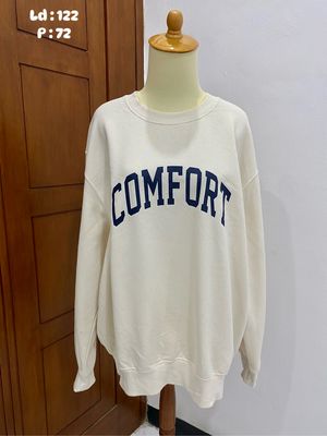 Casual Sweatshirt Wanita white