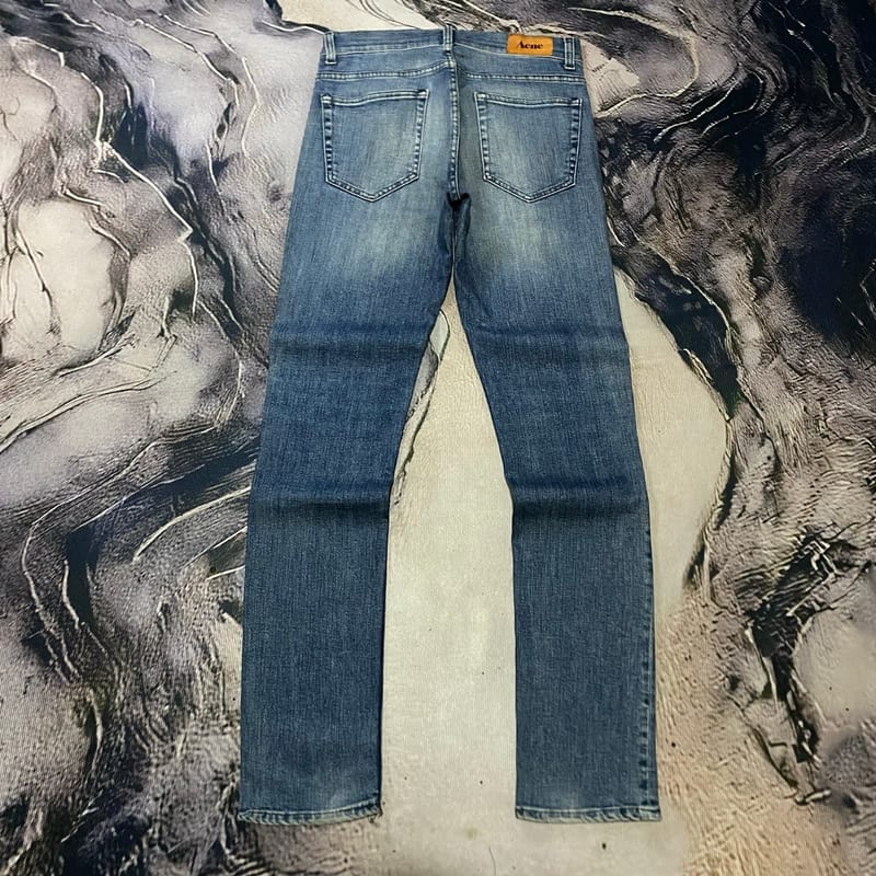 Acne Studios Buttonfly Slimfit Blue Wash Jeans, foto 2