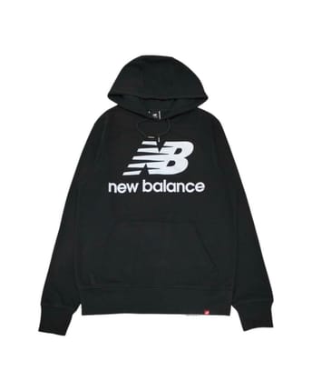 New Balance Essentials Stacked Logo Hoodie Black 1