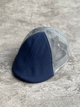 Topi Flatcap Boston Scally The Mesh Trucker - Navy With Grey