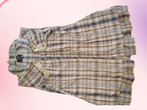 Vintage Casual dress Wanita tan brown
