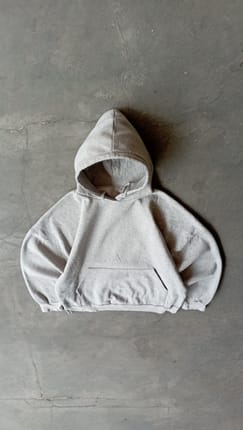 2000's Heavyweight Gray Boxy Hoodie