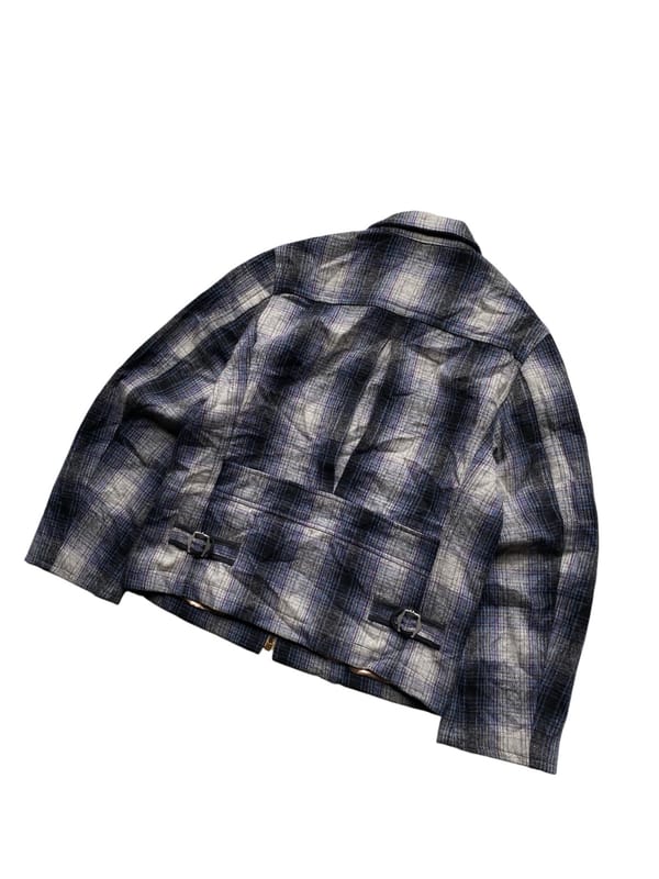 Vtg Niteklub Waldes Zip Shadow Plaid Work Jacket, foto 9