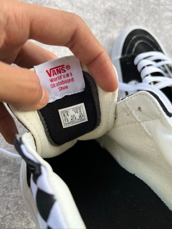 Vans Sk8 Low Checkerboard Black White, foto 7