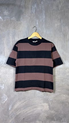 Uniqlo U Stripe Brown T-shirt