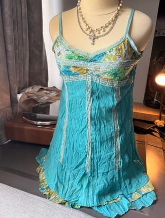 Fairy Coquette teal Camisole overjeans 🩵✨