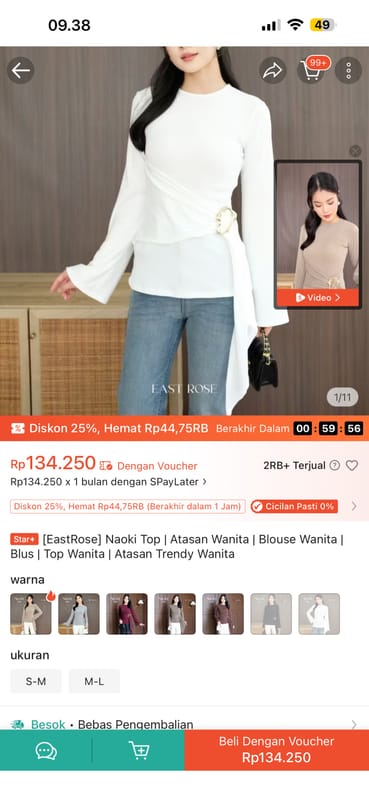 East rose top - white, foto 4