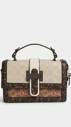 Tas Coach Original dengan Desain Monogram Mewah & Detail Ele