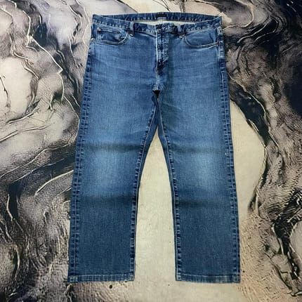Uniqlo Kaihara Slim Straight Dark Blue Wash Jeans