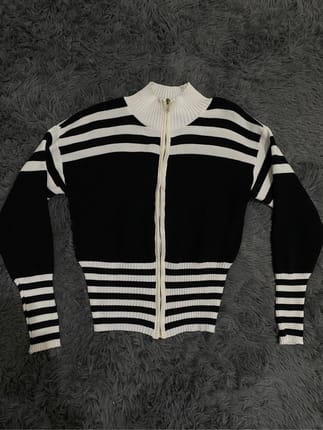 Atasan rajut zipper premium cardigan