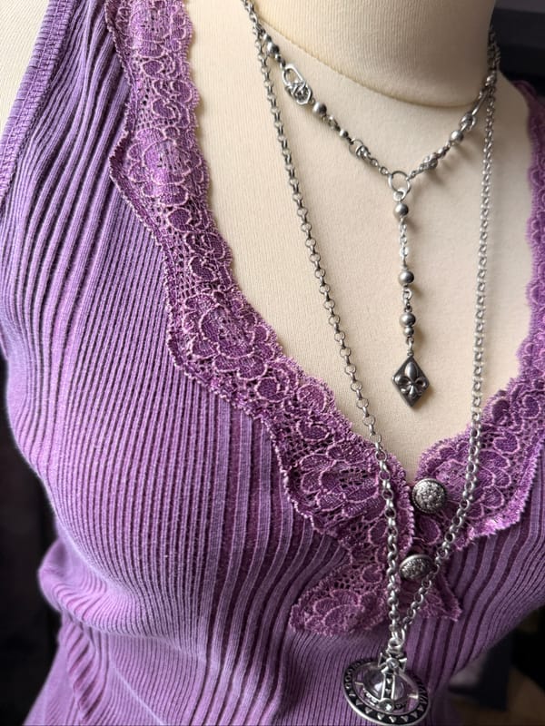 Whimsy Ribbed Lace Trim Tank Top, foto 3